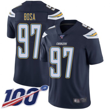 Los Angeles Chargers NFL Football Joey Bosa Navy Blue Jersey Youth Limited #97 Home 100th Season Vapor Untouchable->youth nfl jersey->Youth Jersey